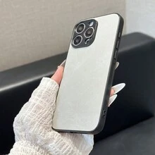 1pc High-Quality Leather Texture Protective Phone Case Compatible With IPhone 11 12 13 14 15 16 Pro Max / P20 P20pro / Galaxy A16 A06,International Version, Not The Domestic Version - White - View 3