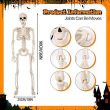 5.4FT Skeleton , Human Life Size Posable Skeleton Decor, Full Size Body Skeleton With Movable Joints For Indoor Outdoor Haunted House Props Decor - 5.4FT - View 7