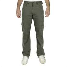Men's Black 6-Pocket Green Cargo Pants - 綠色 - 查看 3