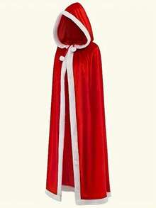 1 件红色天鹅绒连帽斗篷，圣诞表演服装，扮演圣诞老人，适合万圣节狂欢节复活节派对活动、主题派对、化妆舞会、街头游行、旅行、节日礼物 - 多色 - 查看 5