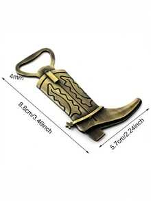 锌合金创意牛仔靴开瓶器，适用于啤酒、葡萄酒和饮料 - 乔迁、酒吧、婚礼、派对和礼物、户外、露营的理想选择 - 銅色 - 查看 7