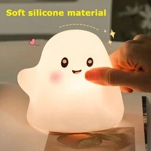 1 đèn ngủ trang trí để bàn hình ma trắng dễ thương Halloween có hiệu ứng âm thanh, đèn vòi, đèn trang trí bàn Halloween, đèn trang trí tiệc, đèn ngủ LED, đèn ma trắng làm quà tặng tiệc, trang trí phòng ngày lễ - Nhiều màu - Xem 8