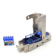 Tool-Free Shielded Ethernet Cable, CAT7 Gigabit RJ45 Connector, Supports POE - Blue - View 5