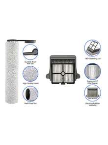 3 个滚刷和 6 个过滤器和 1 个清洁刷、替换刷辊和 HEPA 真空过滤器适用于 Tineco Floor ONE S6/S7 Pro/S7 组合无绳干湿吸尘器、Tineco 清洁液替换部件（不适用于 S7 Steam） - 3個滾刷&6個濾網&1把清潔刷 - 查看 8