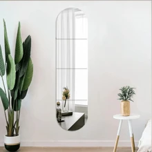 4pcs Full Body Length Mirrors For Walls, 12" X 12" Acrylic Plexiglass Wall-Mounted Stick On Frameless Square Makeup Large Long Mirror Home Workout Gym Hallway Mirror Dorm Floor Tile Self Adhesive, Stickers, Wall Decal, Vinly Decal For Home Decorations, Spring Decoration Items Refresh Your Home, Rama Decoration Stickers Gifts Birthday Graduation
