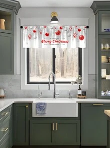 1 件圣诞节多色圣诞树窗帘，现代时尚家居装饰杆袋窗帘，适合圣诞节、日常使用所有季节 - 彩色 - 查看 2