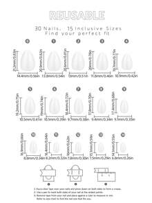30 chiếc móng tay nhọn ngắn thời trang móng tay hoàn thiện màu Ghrome chuyển màu ấn vào móng tay móng tay acrylic móng tay giả bộ làm móng tay có thể tháo rời phủ toàn bộ lâu trôi bao gồm 1 tờ keo dán và 1 dũa nhỏ hoàn hảo để sử dụng hàng ngày - Nhiều màu - Xem 4