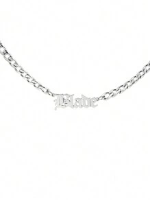 1 pezzo Collana personalizzata in acciaio inossidabile con il nome, gioiello personalizzato come regalo per lui o per lei, idea regalo per il rientro a scuola, per l inverno, per San Valentino per ragazzi e ragazze