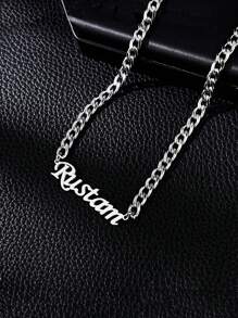 1 pezzo Collana personalizzata in acciaio inossidabile con il nome, gioiello personalizzato come regalo per lui o per lei, idea regalo per il rientro a scuola, per l inverno, per San Valentino per ragazzi e ragazze