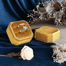 1 pieza Caja de anillo de terciopelo de 5*4.5*4.5 cm para parejas, caja de anillo blanca/rosa para anillos de compromiso, caja de joyería de boda hexagonal de terciopelo, caja de anillo doble octagonal vintage para anillos con diamantes y pendientes, adecuada para almacenamiento de anillos y pendientes, adecuada para propuesta, boda, regalo a la esposa. También se puede usar para viajes portátiles. De vuelta a la escuela, esencial para viajar. - Multicolor - Ver 20