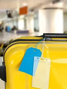 5/10 件透明行李牌，适用于旅行箱包的识别器和姓名牌行李牌旅行配件旅行必需品旅行收纳袋，适用于海滩夏季度假返校 - 無色 - 查看 6