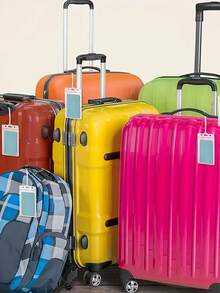 5/10 件透明行李牌，适用于旅行箱包的识别器和姓名牌行李牌旅行配件旅行必需品旅行收纳袋，适用于海滩夏季度假返校 - 無色 - 查看 2