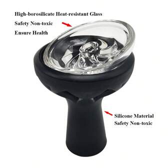 1 pieza Accesorios de Narguile árabe, Cubierta antideslizante de silicona para el recipiente de vidrio del shisha, es fácil de limpiar - Accesorios de shisha para San Valentín del niño, corazón de San Valentín para las mujeres