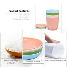 Four Medium-Sized Octagonal Flower Pots, High-Quality And Lightweight Flower Pots, With Subtle Patterns On The Outer Wall Of The Pots To Showcase Their Quality. Made Of High-Quality PP Material, It Greatly Reduces Weight While Ensuring The Original Strength, Making It Easier To Move After Planting Plants. PP Material Plastic Flower Pots Are Safer And Healthier, Caring For The Healthy Growth Of Plants. Choose From Four Different Colored Flower Pots According To Your Needs - trắng - Xem 6