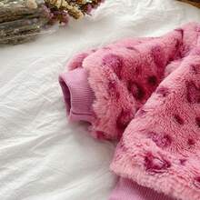 Áo nỉ dài tay cổ tròn in họa tiết da báo dễ thương cho bé gái - Hồng - Xem 5