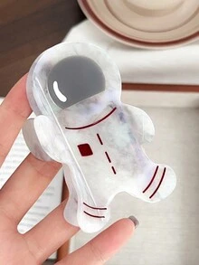 1 件装新款可爱宇航员外星人设计醋酸纤维发夹，创意装饰发型配件 - 彩色 - 查看 8