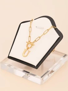 1 chiếc vòng cổ mặt chữ bằng thép không gỉ thời trang và độc đáo, món quà hoàn hảo cho bạn bè - chữ OT vàng - Xem 33