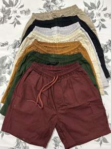 Kit3 Pack In 7 Colors/Men's Cargo Shorts With Pockets Random Colors Sent - xanh quân đội - Xem 1