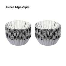 10pcs/20pcs/40pcs Egg Tart Mold Disposable Foil Trays Muffin Cases Egg Tart Tins Mince Pie Foil Cake Cases Pudding Cake Cookie Mold Lined Mould Pastry Dish Aluminium Mold Cups Cases Tin Pans - Multicolor - View 13