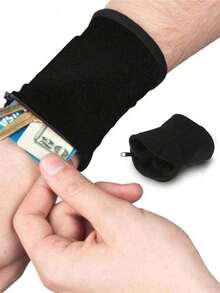 1pc Wrist Wallet Portable Breathable Perspiration Sports Wrist Bag Outdoor Running Cycling Arm Bag Back To School Travel Essential Accessories - Multicolor - View 2