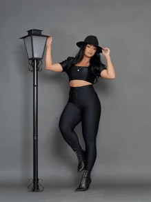 Calça Lipo Feminina Suplex Power Cintura Modeladora