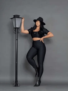 Calça Lipo Feminina Suplex Power Cintura Modeladora