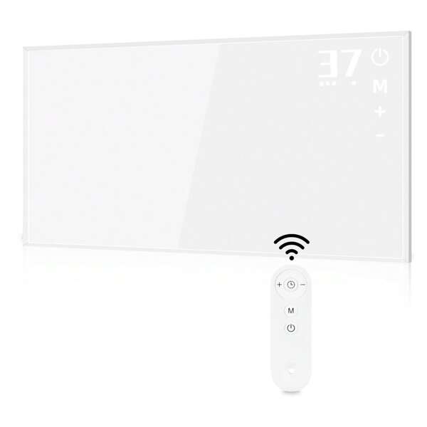 ZMH Infrarotheizung mit Thermostat Infrarot Wandheizung - 450W Elektroheizung mit Fernbedienung Elektrisch Heizung Standgerät Energiesparend Elektroheizkörper Wandmontage Heizgerät