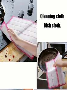 1/5/10 件超吸水厚洗碗布，可重复使用干湿清洁毛巾，适用于厨房、浴室和户外使用
