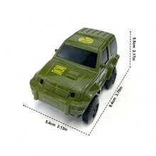 各种可组合军事和恐龙系列玩具套装，包括轨道、士兵、车辆、坦克、恐龙小雕像，适合儿童、生日/复活节礼物（配件颜色随机，建议为 1 辆车准备 2 节 AAA 电池），返校 - 彩色 - 查看 19