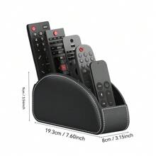 1 Stück PU-Leder Fernbedienungshalter - 5-Fach Tischorganizer für TV-Fernbedienungen, Make-up Pinsel, Schreibwaren, Brillen und kleine Artikel - stilvolle und funktionale Aufbewahrungslösung für Zuhause, Schlafzimmer und Wohnzimmer