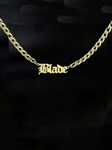 1 pezzo Collana personalizzata in acciaio inossidabile con il nome, gioiello personalizzato come regalo per lui o per lei, idea regalo per il rientro a scuola, per l inverno, per San Valentino per ragazzi e ragazze