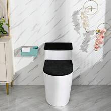 1pc Solid Color Rabbit Fur Toilet Seat Lid Cover Set, Stretchy Two-Piece Toilet Tank Cover, Dust-Proof Decoration Toilet Accessories, Suitable For All Seasons Bathroom Decor Fall Decor