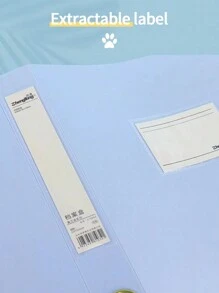 A4彩色折叠文件盒/收纳盒/剪贴板盒/发票夹，桌面整理器用塑料合同文件盒，办公用品，莫兰迪色返校，学校用品 - A4背寬5.5CM - 查看 5