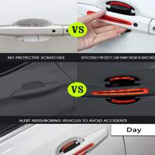 8 miếng dán phản quang nổi 3D cảnh báo, dải phản quang thân xe trang trí chống va chạm - Một cỡ - Xem 6