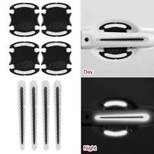 8 miếng dán phản quang nổi 3D cảnh báo, dải phản quang thân xe trang trí chống va chạm - Một cỡ - Xem 2