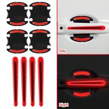 8 miếng dán phản quang nổi 3D cảnh báo, dải phản quang thân xe trang trí chống va chạm - Một cỡ - Xem 7