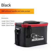 1个便携式可折叠EVA钓鱼桶，活鱼盒，露营水容器，钓具收纳袋，多功能可折叠钓鱼桶（不含气泵）