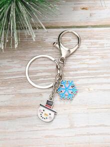 1 mặt dây chuyền hình cây thông Noel, người tuyết, bông tuyết, tuần lộc, người đàn ông bánh gừng, phong cách hoạt hình dễ thương, móc khóa Unisex, quà tặng Giáng sinh, đa năng - Nhiều màu - Xem 4