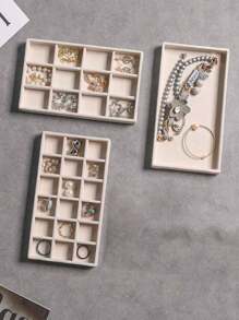 4 piezas/Conjunto de bandeja para joyería, organizador de exhibición de joyería, caja de almacenamiento de joyería, soporte para joyería, bandeja para joyería, bandeja de colección de joyería, organizador de cajón para joyería, organizador de envoltura de regalo de joyería, aplicable para anillos, collares, relojes, aretes, pulseras, broches, exhibición y almacenamiento elegante, ideal para decoración del hogar, dormitorio, baño, decoración de la habitación, Mes del Orgullo LGBTQ/Día de San Patricio/Día de San Valentín/Navidad/Halloween/Regalos de vuelta a la escuela y fiestas de cumpleaños