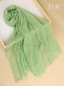 1 Chiếc Khăn Trùm Đầu Bằng Vải Crepe Màu Trơn Phong Cách Bohemian Cổ Điển, Khăn Trùm Đầu Hijab Đơn Giản Cỡ Lớn, Khăn Trùm Đầu Hàng Ngày Cho Phụ Nữ, Băng Đô Cho Mọi Mùa - Nhiều màu - Xem 16