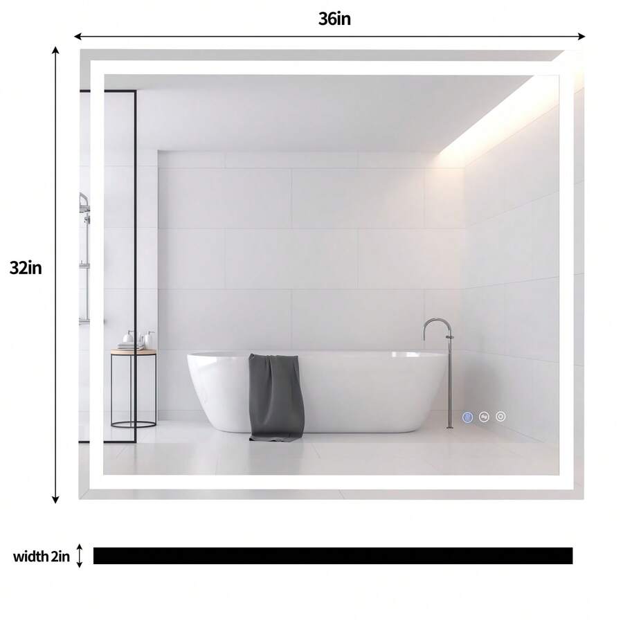 32 X 36 LED Bathroom Mirror LED Mirror Bathroom Decor Vanity Makeup