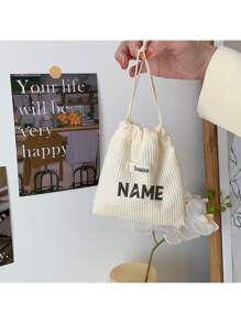 1pc Thanksgiving Customized Jewelry Storage Bag, Can Fit Wallet, Mini Sized, Fashion, Lightweight, Multipurpose Storage, Dust-Proof, Protective Cover, Velvet, Durable, Drawstring Bag, Printed, Exclusive, Unique - Multicolor - View 4