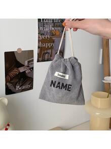 1pc Thanksgiving Customized Jewelry Storage Bag, Can Fit Wallet, Mini Sized, Fashion, Lightweight, Multipurpose Storage, Dust-Proof, Protective Cover, Velvet, Durable, Drawstring Bag, Printed, Exclusive, Unique - Multicolor - View 3