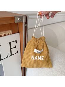 1pc Thanksgiving Customized Jewelry Storage Bag, Can Fit Wallet, Mini Sized, Fashion, Lightweight, Multipurpose Storage, Dust-Proof, Protective Cover, Velvet, Durable, Drawstring Bag, Printed, Exclusive, Unique - Multicolor - View 5