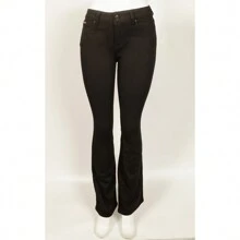 Rhinestone Bootcut Jeans - Botas negras de corte acampanado - Ver 1