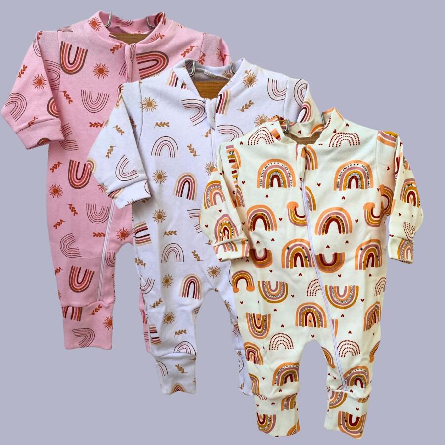 KIT OF 3 OVERALLS FOR GIRLS RN-9 MONTHS - Nhiều màu - Xem 1