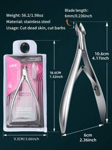LRIS Round Head Callus Nipper - Innovative Callus Scissors With Built-In Spring Trimmer, Cuticle Remover, Manicure And Beauty Tools (Callus Nipper) G21 Cuticle Care Tools - Silver - View 7
