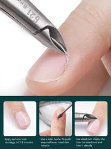 LRIS Round Head Callus Nipper - Innovative Callus Scissors With Built-In Spring Trimmer, Cuticle Remover, Manicure And Beauty Tools (Callus Nipper) G21 Cuticle Care Tools - Silver - View 4