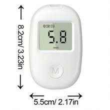 Portable Blood Glucose Meter Glucometer Kit Code Free Diabetes Test 50pcs Strips With Lancets Medical Blood Sugar Mg/Mmol - White - View 5