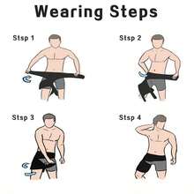 1 件健身腿部保护器带腹股沟，预防肌肉拉伤，臀部保护，压缩保护，大腿，举重，户外运动防护装备 - 黑色 - 查看 4